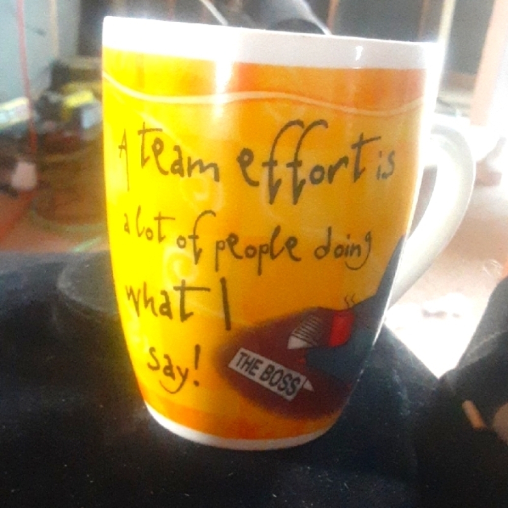 Humorous Orange Mug - The Boss